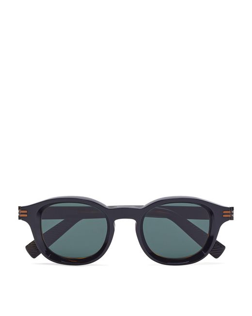 Zegna Black Acetate Havana Sunglasses for men