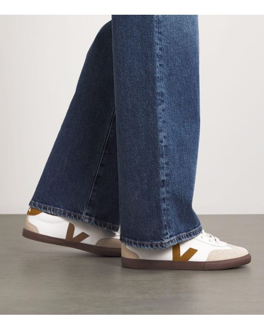 Veja White Leather Volley Sneakers