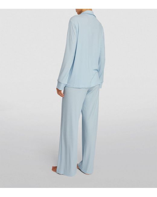 Skims Blue Soft Lounge Pyjama Set