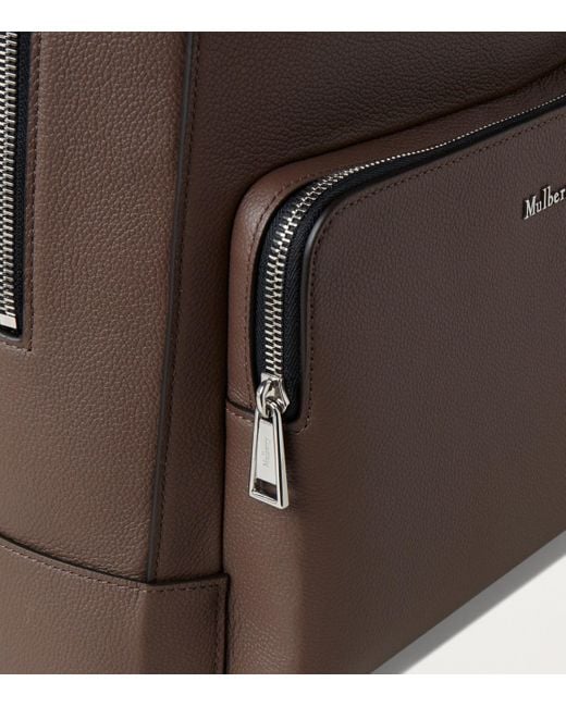 Mulberry Brown Leather Farringdon Backpack for men