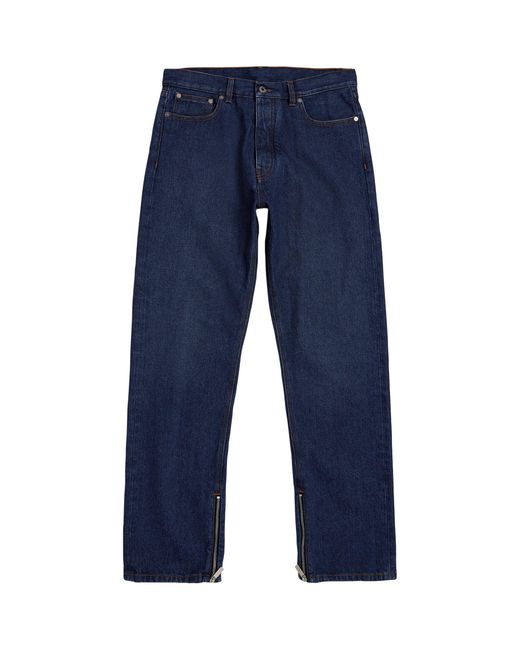 Off-White c/o Virgil Abloh Blue Zip-detail Straight Jeans for men