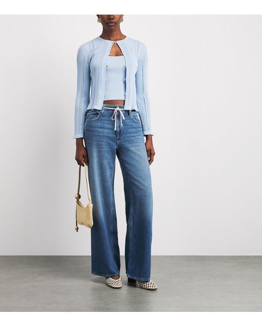 PAIGE Blue Zoey Wide-Leg Jeans