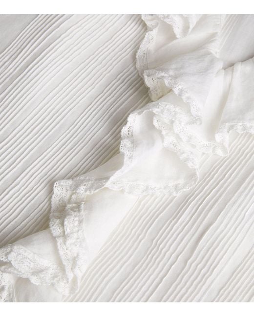 Doen White Cotton Piper Mini Dress