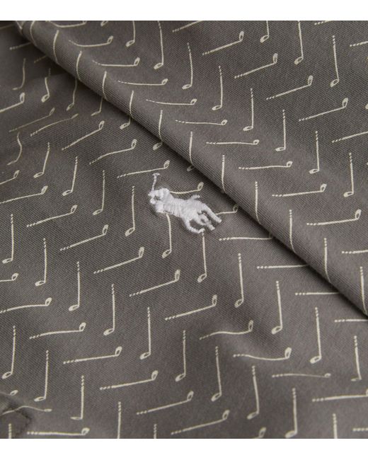 RLX Ralph Lauren Gray Cotton Patterned Polo Shirt for men
