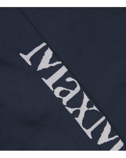 Max Mara Blue Logo Leggings