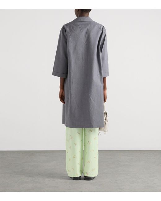 Prada Gray Wool-Mohair Coat