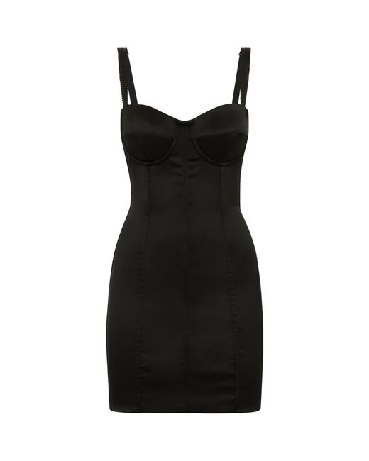 Dolce & Gabbana Black Bustier Mini Dress