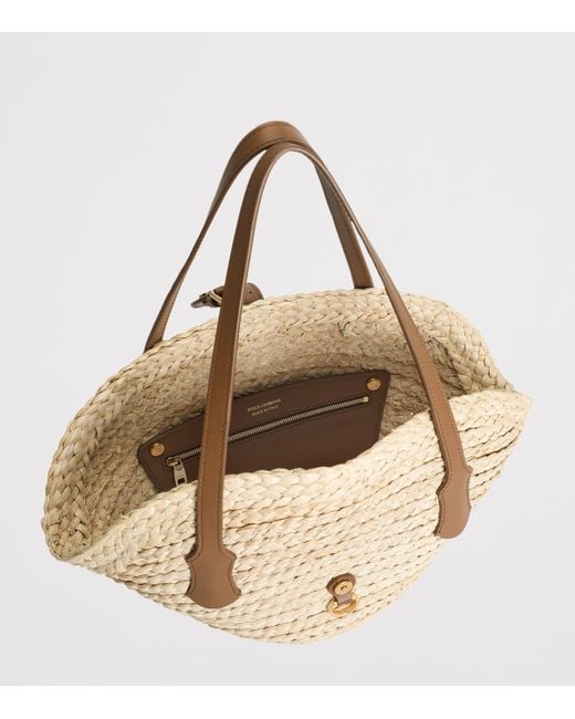 Dolce & Gabbana Natural Straw Shoulder Bag