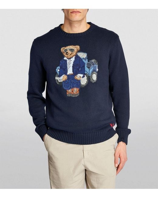 Polo Ralph Lauren Blue Polo Bear Sweater for men