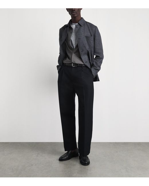 Corneliani Gray Cotton Long-Sleeve Shirt for men
