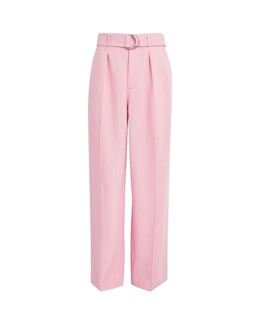 Nanushka Pink Tailored Bento Trousers for men