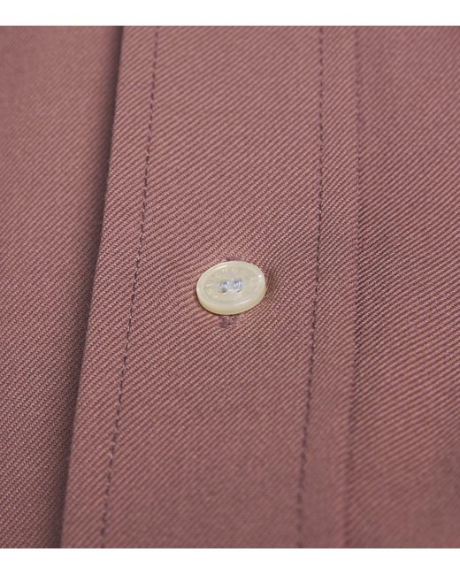 Victoria Beckham Brown Cropped Long-Sleeve Shirt