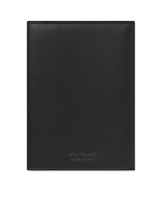 Montblanc Black Leather Meisterstück Selection Soft Passport Holder for men