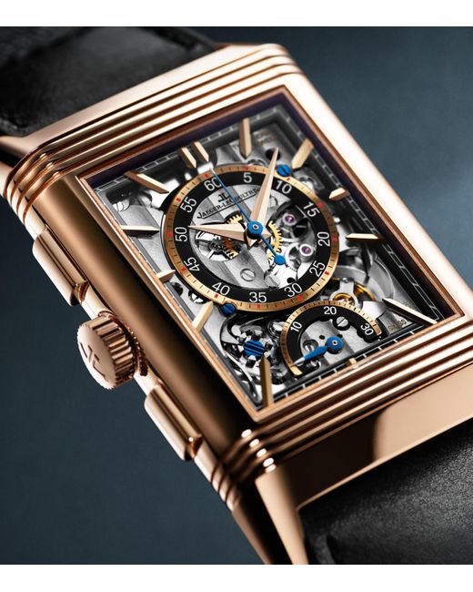 Jaeger-lecoultre Black Reverso Tribute Duoface Watch for men