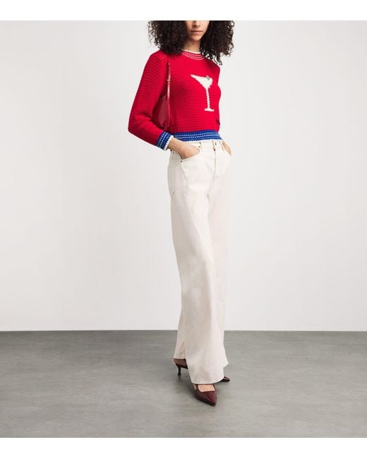 Mother White The Lemon Twist Sneak Wide-Leg Jeans