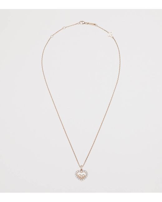 Chopard Metallic And Diamond Happy Diamonds Icons Joaillerie Pendant Necklace