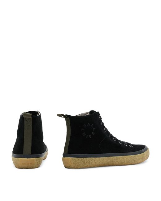 AllSaints Black Suede Crister High-top Sneakers for men