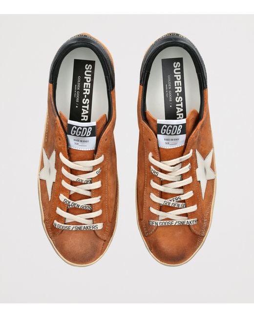Golden Goose Deluxe Brand Brown Suede Super Star Sneakers for men