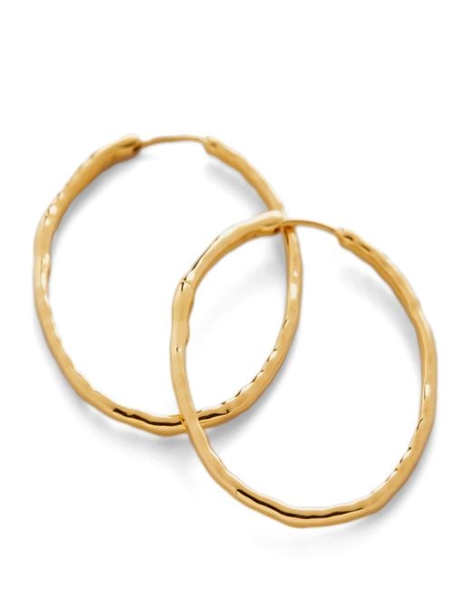 Monica Vinader Metallic Large Vermeil Mv Siren Muse Hoop Earrings