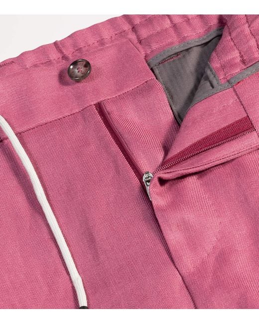 Boss Linen Tapered Shorts for men