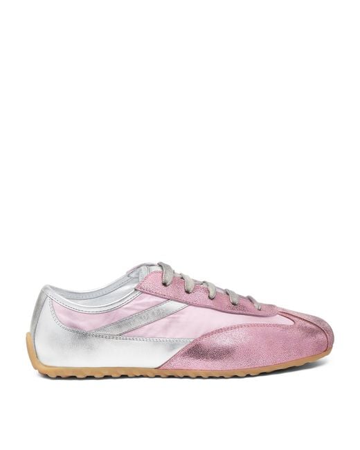 McQueen Pink Leather Boxe Sneakers