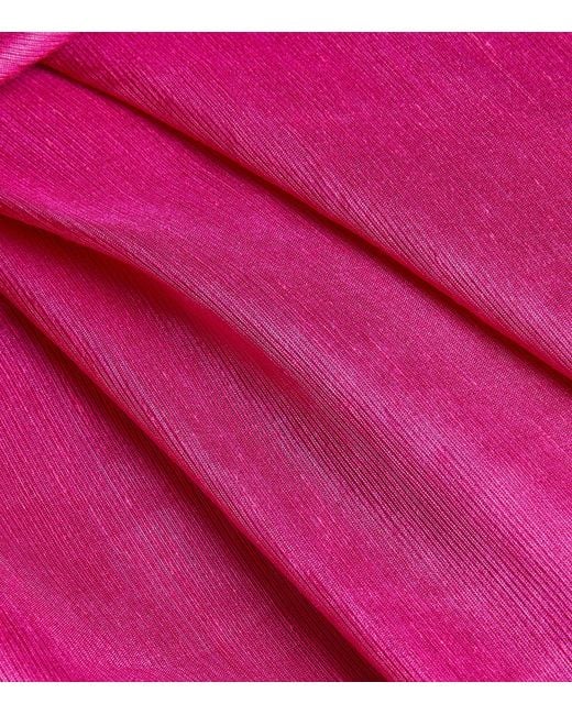 Aje. Pink Quintessa Midi Dress