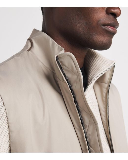 Canali Natural High-Neck Gilet for men