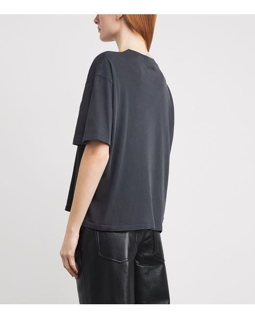 Anine Bing Black Leopard Print Cohen T-Shirt