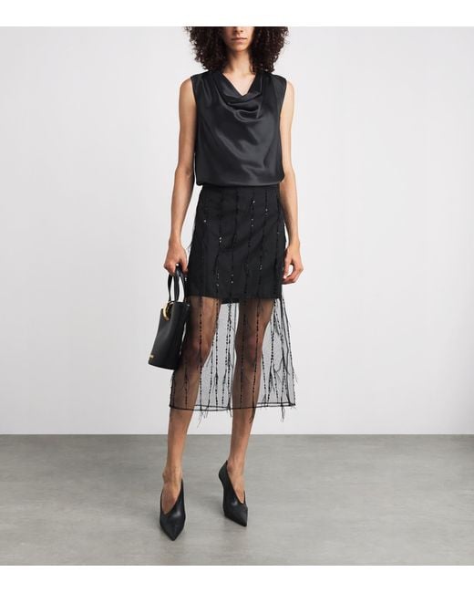 Rag & Bone Black Silk Vinnie Top