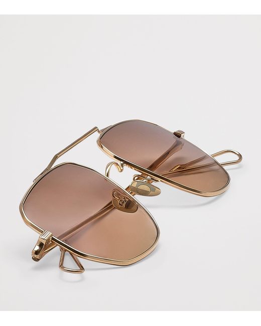 Ahlem Natural X Addy Campbell Aviator Sunglasses for men