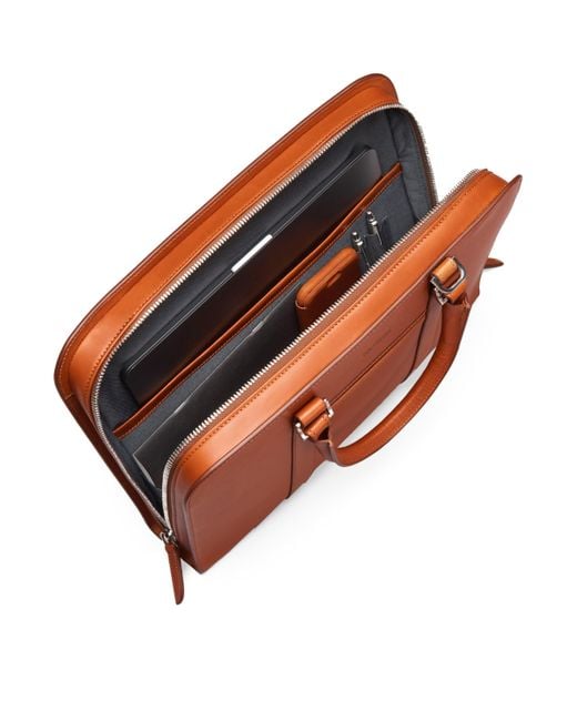 Carl Friedrik Red Leather Palissy Briefcase for men