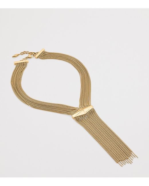 Jimmy Choo Metallic Crystal-Embellished Zandra Necklace