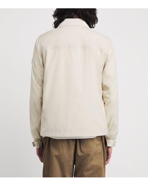 Moose Knuckles White Collared Track Jacket for men