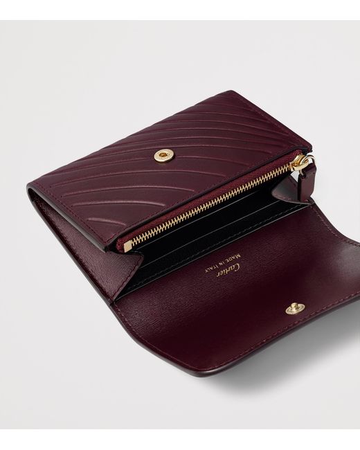 Cartier Purple Mini Leather Panthère De Wallet