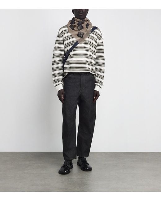 Giorgio Armani Gray Virgin Wool-Yak Wool Printed Foulard for men