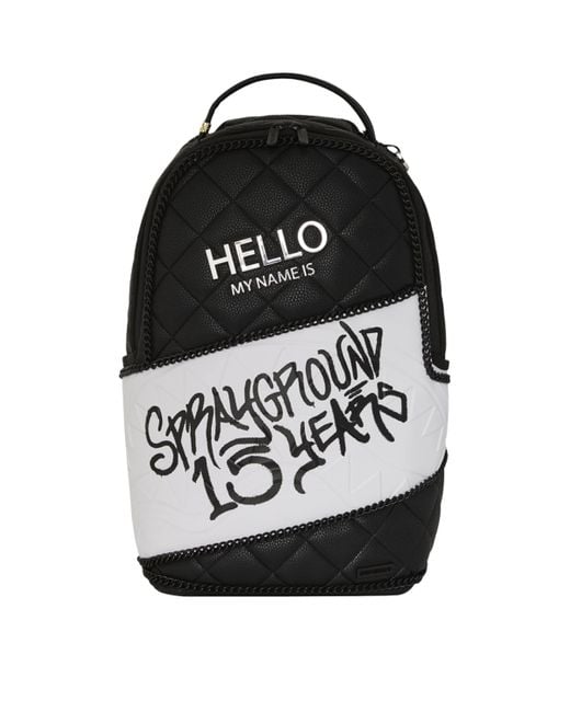 Sprayground Black Hello My Name Is Anniversary Backpack