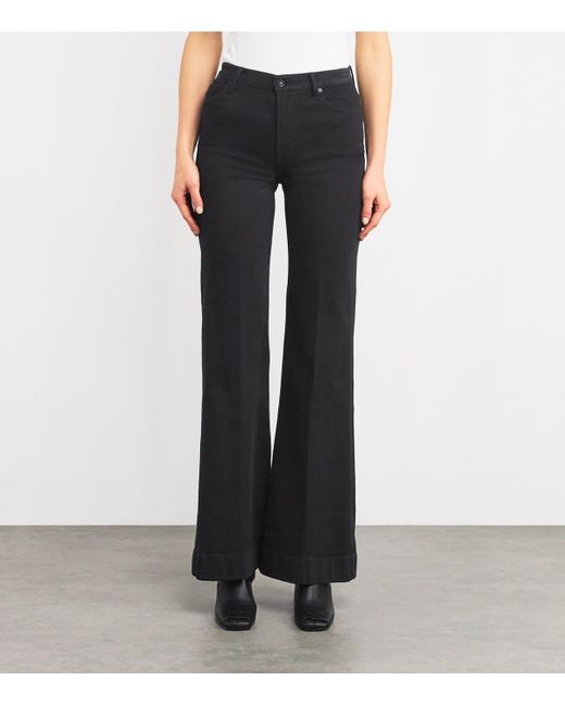 7 For All Mankind Black Modern Dojo Soho Flared Jeans