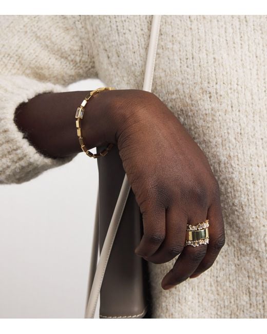 Suzanne Kalan Metallic And Mixed Diamond Tech Ring Jackets