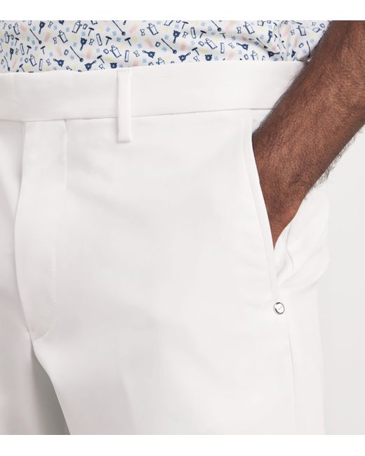 Ralph Lauren White Performance Twill Slim Shorts for men