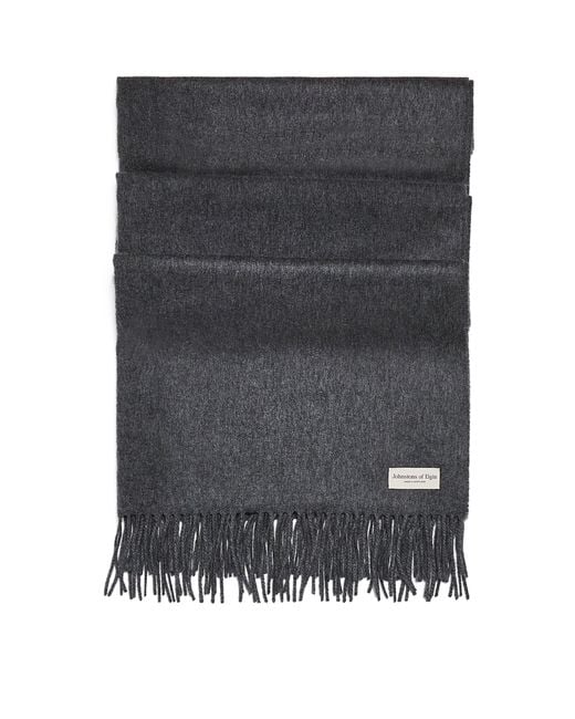 Johnstons Black Cashmere Wide Scarf