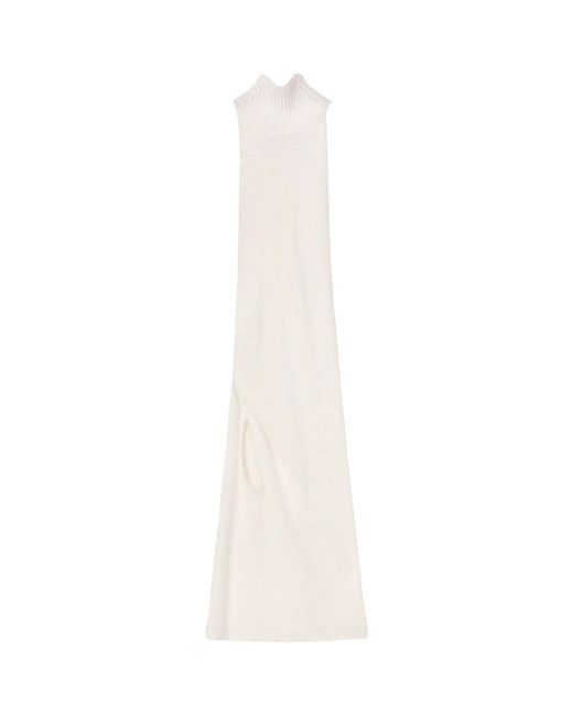 white cut out maxi