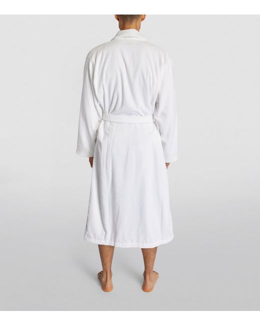 Derek Rose White Towelling Robe for men