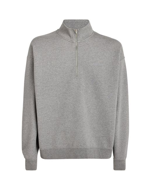 Canada Goose Gray Organic Cotton Rove Quarter-Zip Sweatshirt for men