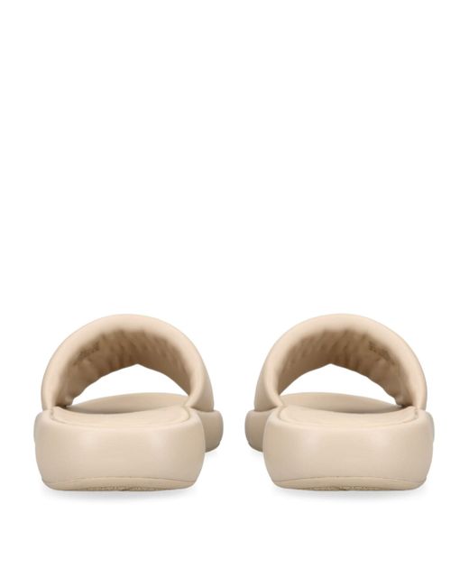 Fitflop Women Iqushion D-Luxe Padded Metallic-Leather Flip-Flops |HT4-011| Silver
