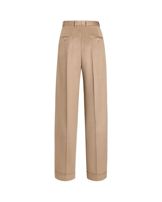 Dolce & Gabbana Natural Cashmere Tailored Trousers