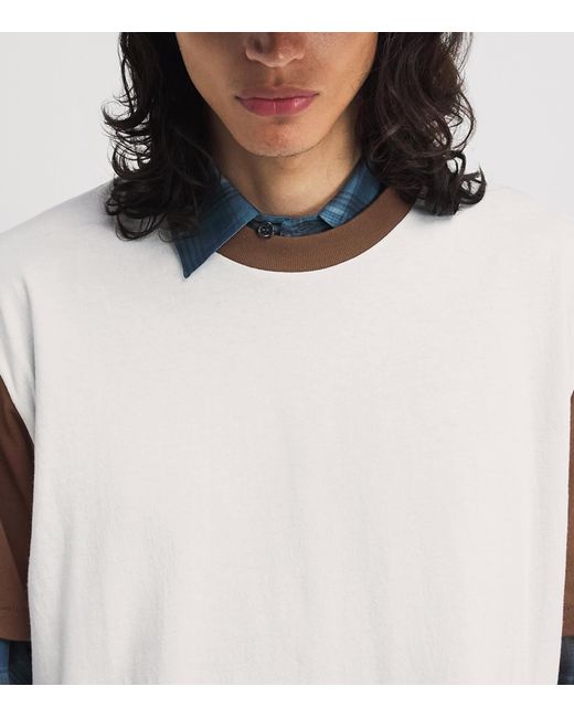 CHERRY LA White Cotton Safari Ringer T-Shirt for men