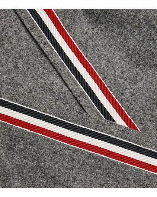 Thom Browne Gray Wide-Lapel Overcoat