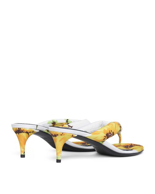 Alaïa Natural Floral Thong Mules 55
