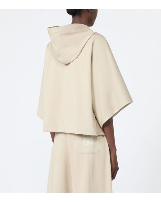 Max Mara Natural Technical Jersey Cropped Hoodie