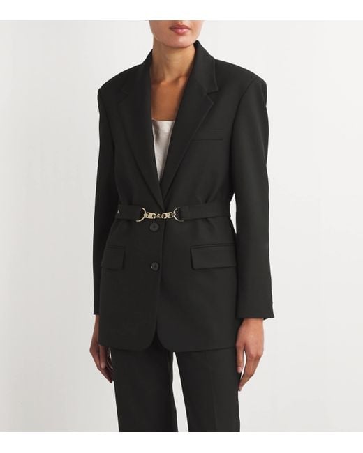 Maje Black Chain-Detail Blazer